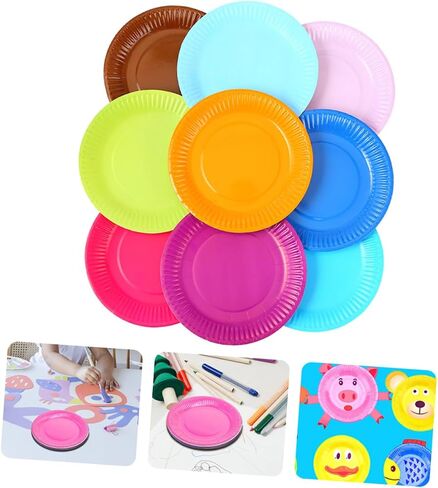 Safigle 60pcs لوحات رسم ملونة DIY صواني الرسم اليدوي للمواد الآمنة مستلزمات متعددة الاستخدام in Kuwait