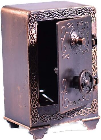 Suavec Metal Rare Die Pronze Sharpener Money Safe Box تمثال - 1:24 مقياس مصغرة - مربع آمن مصغر - الانتهاء من البرونز C. in Saudi Arabia