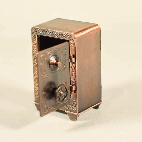 Suavec Metal Rare Die Pronze Sharpener Money Safe Box تمثال - 1:24 مقياس مصغرة - مربع آمن مصغر - الانتهاء من البرونز C. in Saudi Arabia