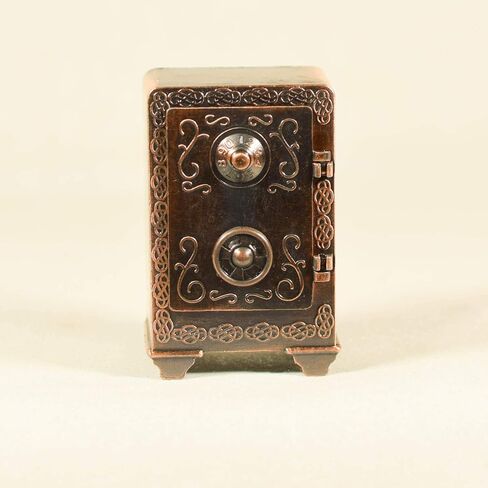 Suavec Metal Rare Die Pronze Sharpener Money Safe Box تمثال - 1:24 مقياس مصغرة - مربع آمن مصغر - الانتهاء من البرونز C. in Saudi Arabia
