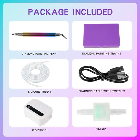 Electric Diamond Art Painting Pen with Adjustable Suction, 3 Mode Suction and Low Noise Wireless Vacuum Diamond Painting Pen Kits with Storage Case for Adults & Kids in Saudi Arabia