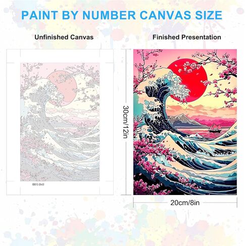 SENQAO Crow Paint by Numbers for Adults Beginners Framed, Raven Adults' Paint-by-Number Kits, Adult Paint by Number Kits on Canvas, Acrylic Number Painting for Home Decor, 8x12in in Saudi Arabia