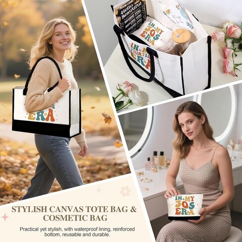 50th Birthday Gifts for Her, 50 Year Old Fabulous Gifts for Women, Unique 50th Happy Birthday Ideas with Canvas Tote Bag Glass Cup Candle, Perfect for Mom Sister Friend Wife Daughter Coworker in Saudi Arabia