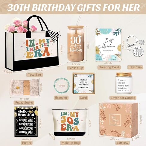 50th Birthday Gifts for Her, 50 Year Old Fabulous Gifts for Women, Unique 50th Happy Birthday Ideas with Canvas Tote Bag Glass Cup Candle, Perfect for Mom Sister Friend Wife Daughter Coworker in Saudi Arabia