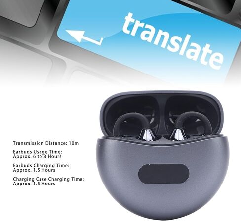 سماعات الأذن المترجم اللغوي ، M79 133 Languages ​​Clip على سماعة ترجمة Bluetooth ، 4 أوضاع ، جهاز ترجمة في الوقت الحقيقي لإلغاء الضوضاء مع تطبيق للموسيقى والاتصال in Kuwait