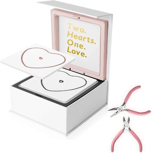 HERSIN Permanent Bracelet Kit – Locking Heart Clasp DIY Bracelet Set for Couples, Friends, and Family – Unique Jewelry for Anniversary in Kuwait