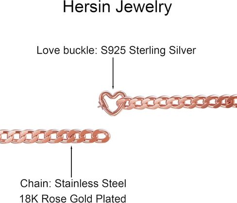 HERSIN Permanent Bracelet Kit – Locking Heart Clasp DIY Bracelet Set for Couples, Friends, and Family – Unique Jewelry for Anniversary in Kuwait