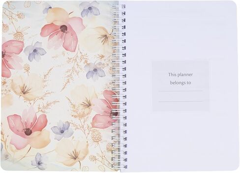 Christian Art Gifts 2026 Compact Spiral-bound 12 Month Planner for Women: Be Still & Know Encouraging Scripture, Daily Planning, Organizing, Reminders, Appointments, Cute Teal Multicolor Floral & Gold in Kuwait