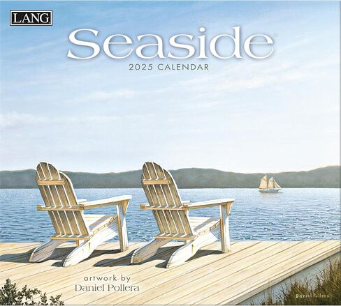 Lang Companies, Seaside 2026 Wall Calendar by Daniel Pollera, 13.4'' X 12'', 12-Month Calendar with Stapled Binding in Saudi Arabia