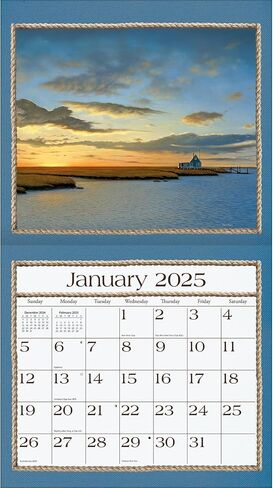 Lang Companies, Seaside 2026 Wall Calendar by Daniel Pollera, 13.4'' X 12'', 12-Month Calendar with Stapled Binding in Saudi Arabia