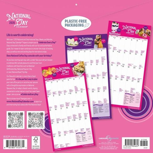 National Day 2026 Wall Calendar, 12'' X 12'', 16-Month Calendar with Stapled Binding in Saudi Arabia