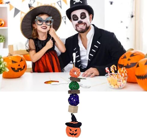 ديكور Plplaaoo Halloween Pumpkin للببغاء ، الببغاء ، الهامستر والحيوانات الأليفة الصغيرة مضغ - الخشب ، الروطان ، Love - Leaf Pumpkin Lolor in Kuwait