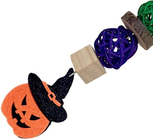 ديكور Plplaaoo Halloween Pumpkin للببغاء ، الببغاء ، الهامستر والحيوانات الأليفة الصغيرة مضغ - الخشب ، الروطان ، Love - Leaf Pumpkin Lolor in Kuwait
