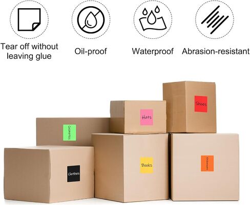 PATIKIL 3 x 5 Inch Rectangle Inventory Color Coding Labels 1 Roll, Square Self-Adhesive Inventory Label Stickers for Office Home Organization Name Tags, 500 Per Roll, Gray in Saudi Arabia