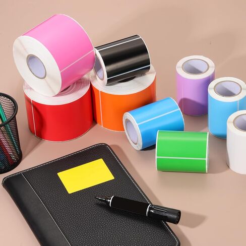 PATIKIL 3 x 5 Inch Rectangle Inventory Color Coding Labels 1 Roll, Square Self-Adhesive Inventory Label Stickers for Office Home Organization Name Tags, 500 Per Roll, Gray in Saudi Arabia