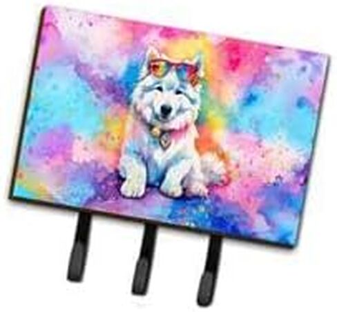 9 x 6 in. Unisex Samoyed Hippie Dawg Leash or Key Holder in Saudi Arabia