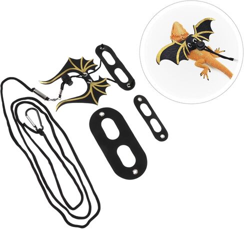 Sosoport 1SET Leopard Gecko Harnesses Lizard Leash Traction Rope Pet reptiles tharness in Kuwait