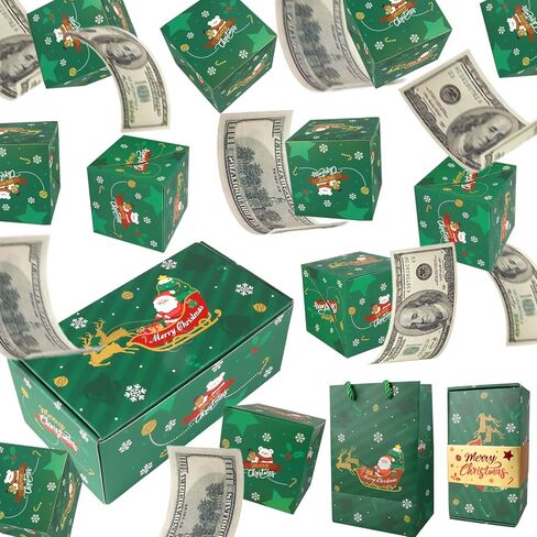 Surprise Home Box Box Money Box ، صندوق هدايا مربع المفاجئ مقابل أموال الانفجار ، 12 ترتد قابلة للطي المرتفع مربع هدايا الانفجار المفاجئ لحفلة عيد الميلاد ، ومربع هدايا الانفجار النقدي in Saudi Arabia