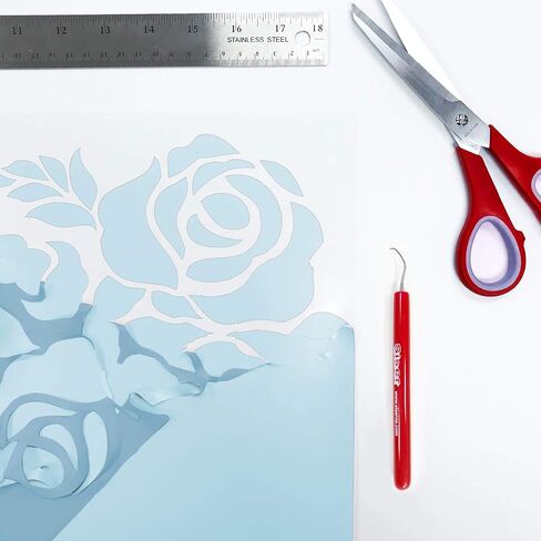 SISER Easyweed Heat Transfer Vinyl 11.8 "× 2 قدمًا - متوافق مع SISER ROMEO/JULIET وغيرها من قواطع المهنية أو الحرف - Layerable - CPSIA مصدقة (مسحوق أزرق - HEX #C6DAE7) in Kuwait