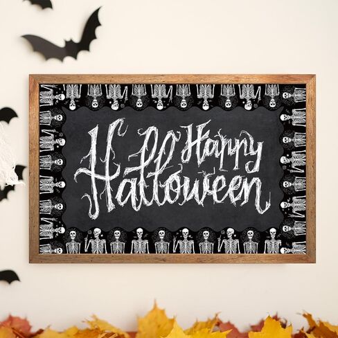 32.8 Ft Halloween Bulletin Board Border Black White Skeleton Border Trim Self Adhesive Bulletin Board Stickers Roll for Classroom Office Chalkboard Party Decor in Saudi Arabia