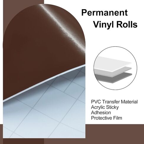 Luomorgo Gold Permanent Vinyl Roll - Glossy Waterproof Adhesive Vinyl for Cups, Windows, Home Decals, Outdoor Signs & Scrapbooking (12" x 5FT, 1 Roll) in Saudi Arabia