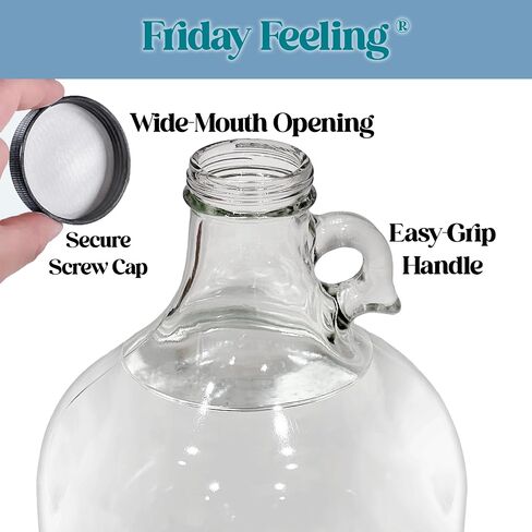 Oversized XL Glass Swear Jar with Lid, 5.2 Liter Money Saving Bank for Adults, Coin Collection Container (X-Large) in Saudi Arabia