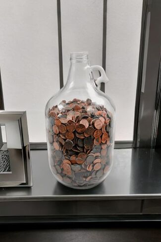 Oversized XL Glass Swear Jar with Lid, 5.2 Liter Money Saving Bank for Adults, Coin Collection Container (X-Large) in Saudi Arabia