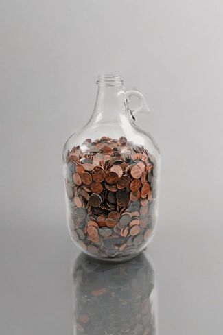 Oversized XL Glass Swear Jar with Lid, 5.2 Liter Money Saving Bank for Adults, Coin Collection Container (X-Large) in Saudi Arabia