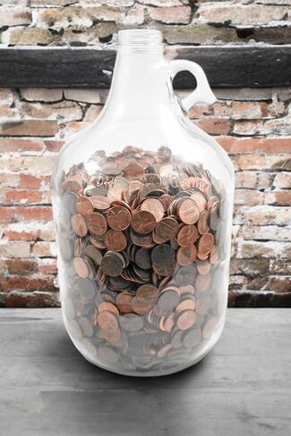 Oversized XL Glass Swear Jar with Lid, 5.2 Liter Money Saving Bank for Adults, Coin Collection Container (X-Large) in Saudi Arabia