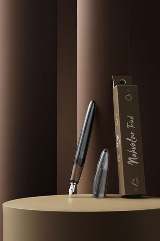 Triad Fountain Pen, Smooth Writing, Snap-Fit Cap, Affordable Daily Use (Chocolate, Medium) in Kuwait
