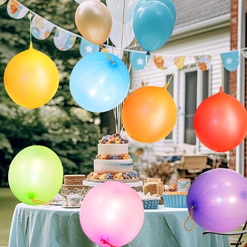 30Pcs Punch Balloons, Party Favors Heavy Duty Punching Balloons with Rubber Bands For Kids Birthday Decorations Party Balloons Weddings Supply in Saudi Arabia