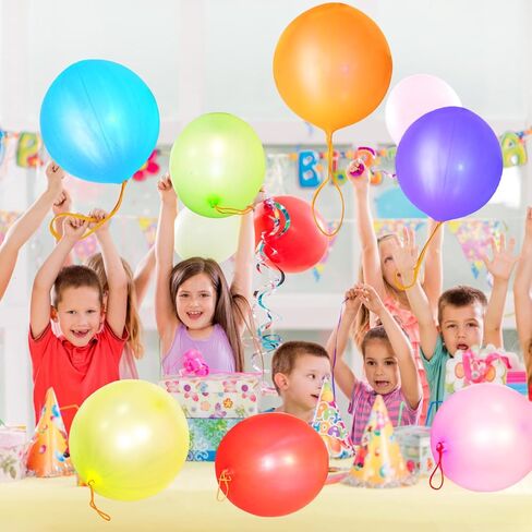 30Pcs Punch Balloons, Party Favors Heavy Duty Punching Balloons with Rubber Bands For Kids Birthday Decorations Party Balloons Weddings Supply in Saudi Arabia