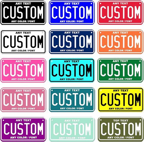 Custom Vintage Name Plate | Kids Car | Motorcycle | Bicycle | Bike | Electric Scooter | 3 Sizes | Personalized Text | Any Font | Any Color | Novelty | Souvenier | Decorative Signage in Saudi Arabia