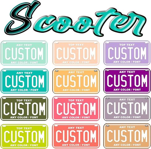 Custom Vintage Name Plate | Kids Car | Motorcycle | Bicycle | Bike | Electric Scooter | 3 Sizes | Personalized Text | Any Font | Any Color | Novelty | Souvenier | Decorative Signage in Saudi Arabia