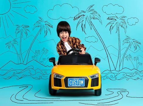 Custom Vintage Name Plate | Kids Car | Motorcycle | Bicycle | Bike | Electric Scooter | 3 Sizes | Personalized Text | Any Font | Any Color | Novelty | Souvenier | Decorative Signage in Saudi Arabia