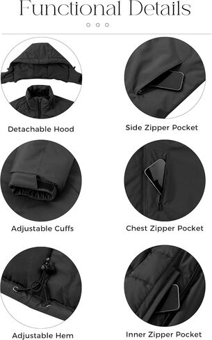 Wantdo Men's Mountain Waterproof Ski Jacket Windproof Rain Jacket Winter Warm Snow Coat in Saudi Arabia