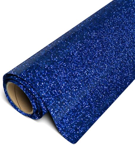 SISER GLITTER HTV 11.8 "× 10 قدم لفة - الحديد على فينيل نقل الحرارة (Royal Blue) in Kuwait