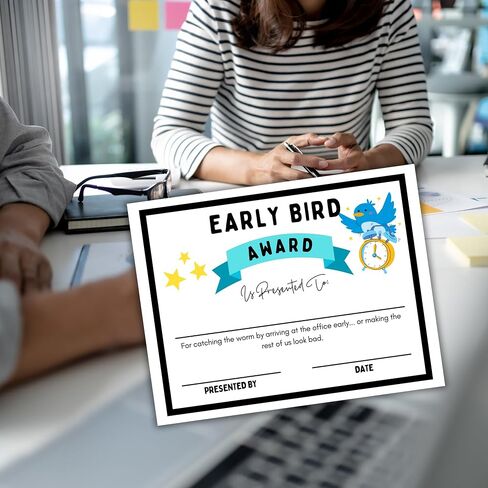 Funny Office Employee Awards Black Border 25pk Variations 8.5x11" Certificate of Appreciation Work Dundies Candy Bar Excellence Party in Saudi Arabia