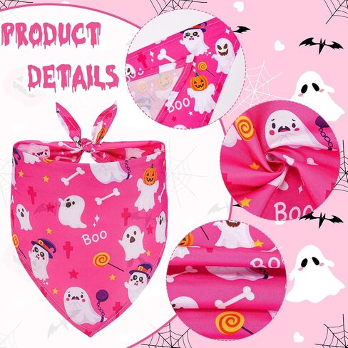 عيد الهالوين الكلب Bandanas Girl 2pcs ، وشاح الكلب بالشبح in Saudi Arabia