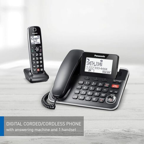 Panasonic Home Phone KX-TGF870 (1 Handset 1 Corded) (Renewed) in Saudi Arabia