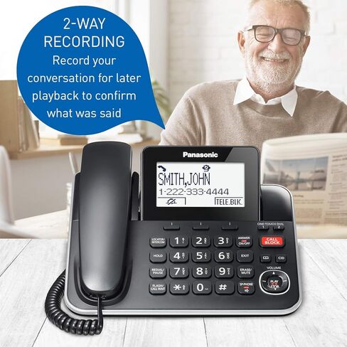 Panasonic Home Phone KX-TGF870 (1 Handset 1 Corded) (Renewed) in Saudi Arabia