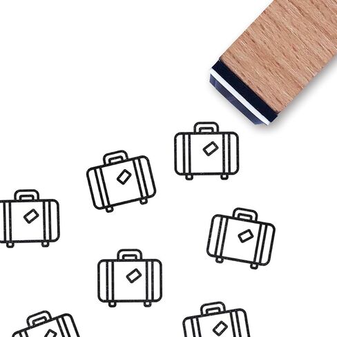 Suitcase Travel Rubber Stamp, 3/5 Inch Small Mini Stamp for Scrapbooking Card Making Planner in Saudi Arabia