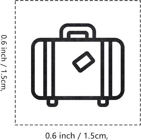 Suitcase Travel Rubber Stamp, 3/5 Inch Small Mini Stamp for Scrapbooking Card Making Planner in Saudi Arabia