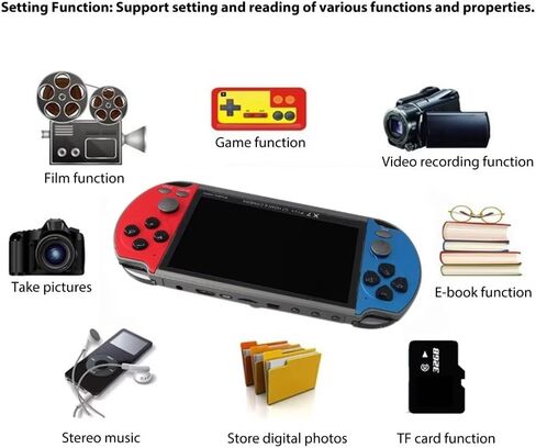 Specialized 5.1" 8GB 128Bit Built-in 1000 Gaming Portable Handheld Retro Video Game Console Player Portatil Mini Arcade Videogames in Saudi Arabia
