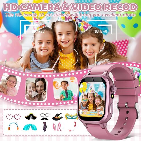 OVV Kids Game Smart Watch 1.54" HD Touch Screen, 30+ Educational Games, Camera, Pedometer, Alarm, MP3 Player, Auidobook, Learn Card,Time Tools, Parental Control, Wrist Watches for Boys Girls Age 4-12 in Saudi Arabia