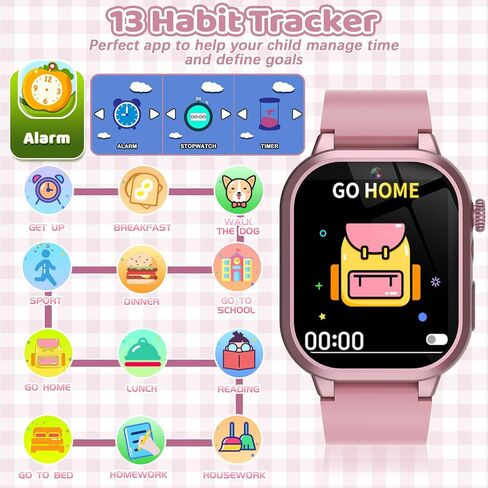 OVV Kids Game Smart Watch 1.54" HD Touch Screen, 30+ Educational Games, Camera, Pedometer, Alarm, MP3 Player, Auidobook, Learn Card,Time Tools, Parental Control, Wrist Watches for Boys Girls Age 4-12 in Saudi Arabia