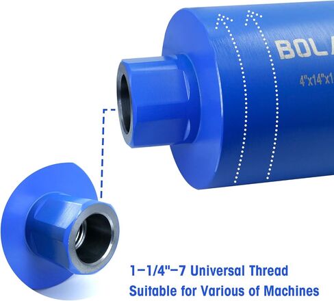 Core Drill Bit Diamond Laser Welded Core Bit Wet for Hard Concrete,Masonry,Brick and Block 5/8"-11 Threaded,14" Drilling Depth, 1-1/4 inch,Wet Drilling (1-1/4 inch) in Saudi Arabia