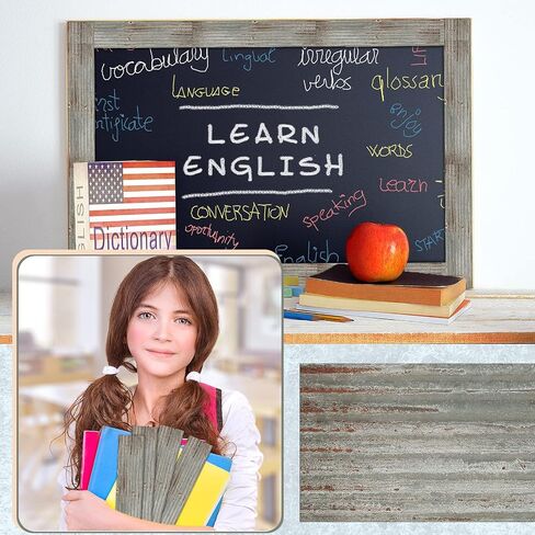 100 Pcs Corrugated Metal Bulletin Board Border Farmhouse Border Teacher Classroom Straight Border Trim Home Sweet Classroom Border Rustic Bulletin Board Border for Classroom Home Decor in Saudi Arabia