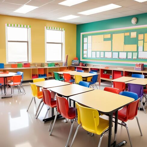 Fuutreo 4 Rolls 131ft Music Bulletin Board Borders Paper Colorful Back to School Bulletin Board Board Borders Decorator in Saudi Arabia