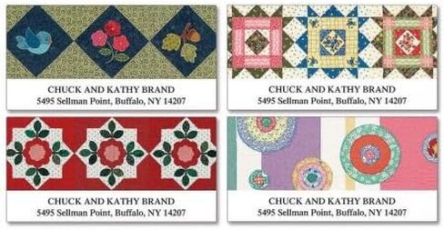 American Quilts Personalized Return Address Labels- Set of 144, Large Self-Adhesive, Flat-Sheet Labels, By Colorful Images in Saudi Arabia
